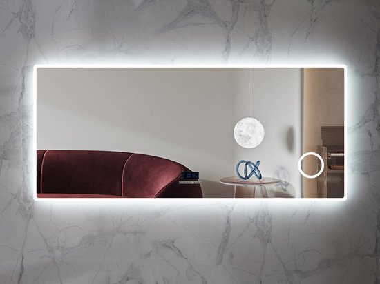 Miroir Salle de Bain LED Mawialux - Dimmable - 160x70cm - Rectangle -  Chauffage - Klok... | bol