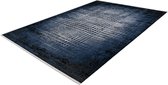 Pierre Cardin Versailles Lalee- Vintage - Super zacht - Shinny - acryl viscose - Vloerkleed – hotel sjiek - design tapijt fraai – Karpet - 200x290- Blauw zilver grijs