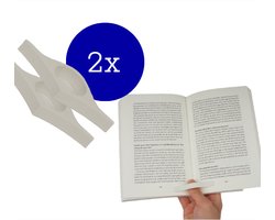 Duimlegger- wit - boek openhouder - leesring - boekring - Bladzijdehouder - leeshulp - Vaderdag