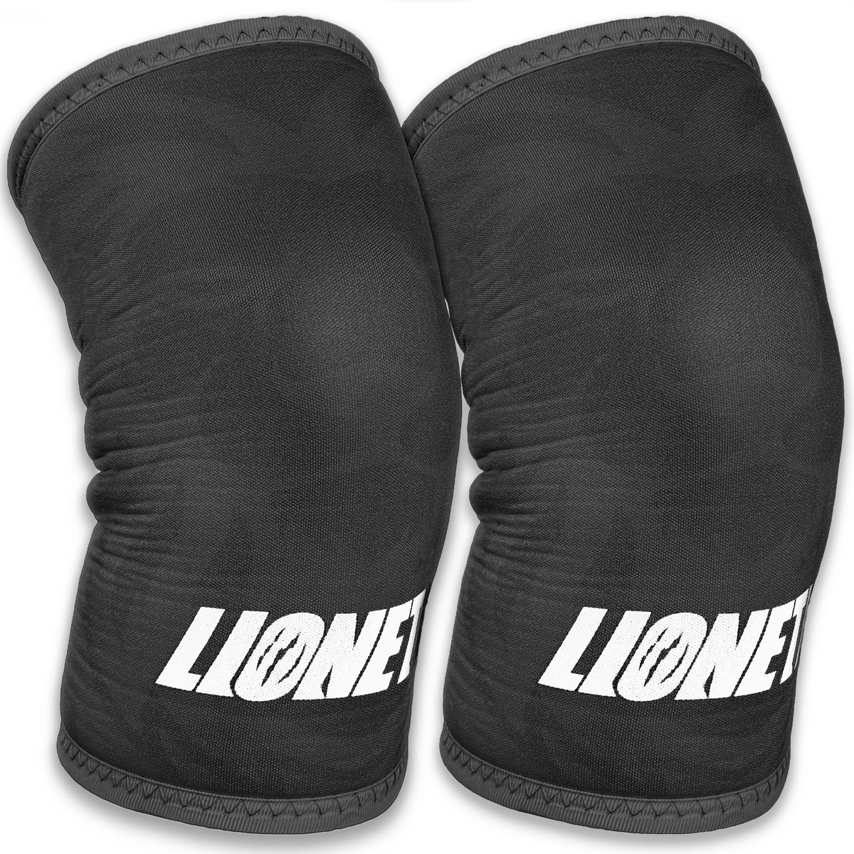 Lionetic Premium Knee sleeves – Powerlifting Knee Sleeves 7mm - Geschikt Voor Legday - Evolution – Zwart - S