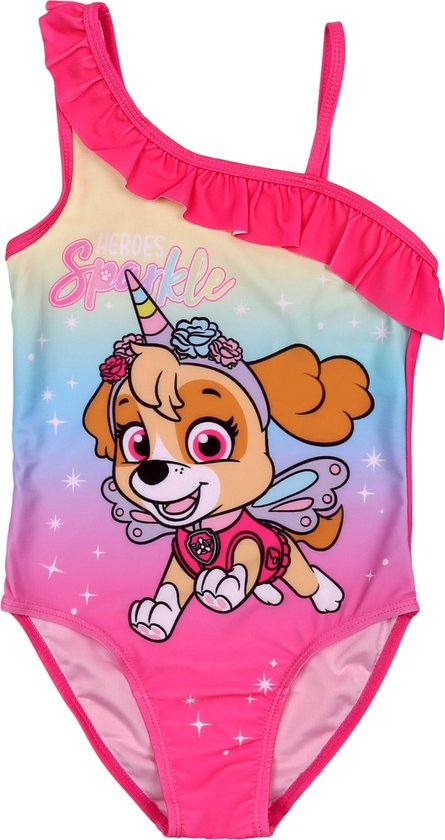 Paw Patrol Skye - Meisjeszwempak uit één stuk, eendelig roze zwempak / 110-116