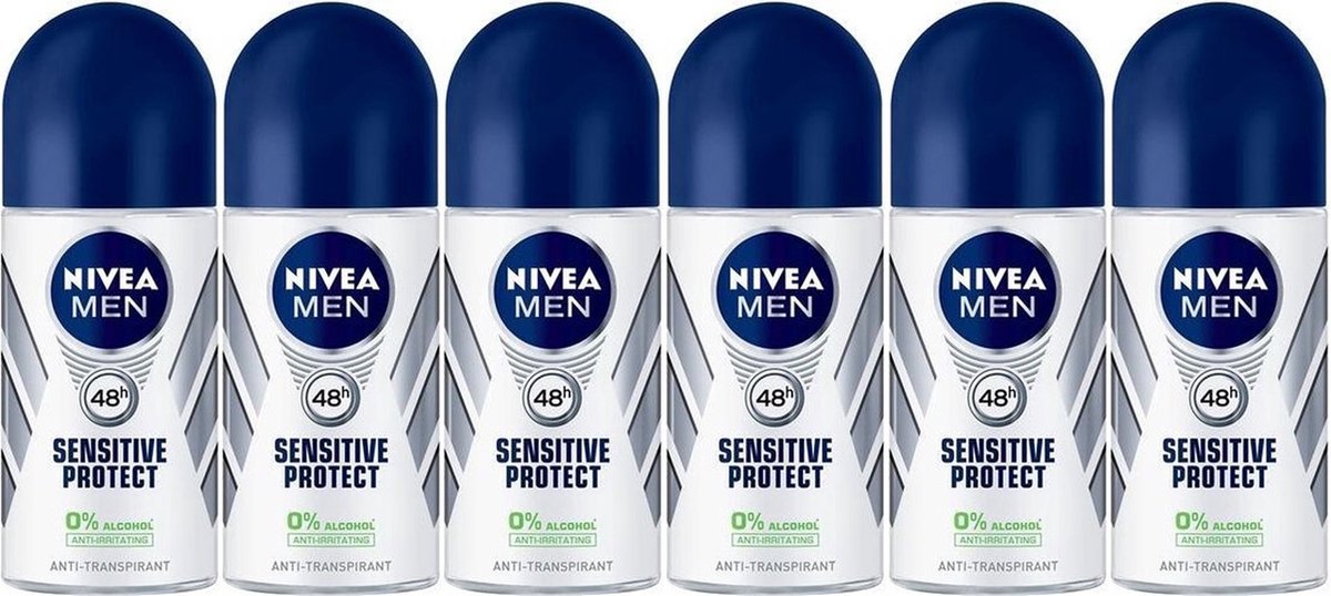 Goedkoopste NIVEA MEN Sensitive Protect Roll-On - 6 stuks