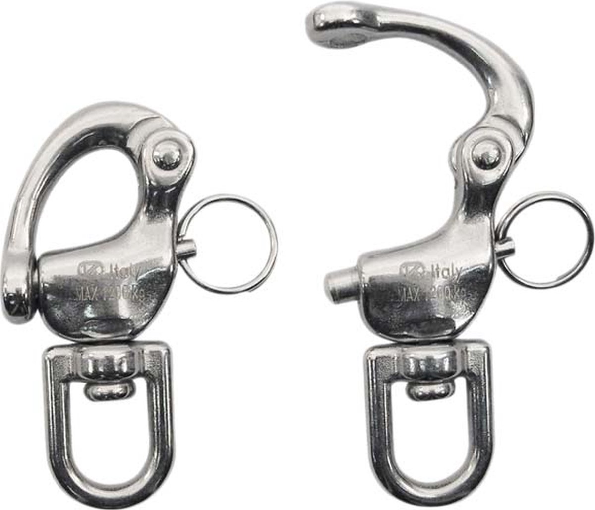 Kong Italy Quick Release Rotary Ring Connector Karabijnhaak Zilver 2