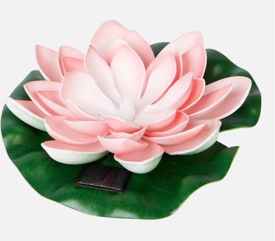Solar - waterlelie roze - vijver - zonne energie - drijven - draadloos