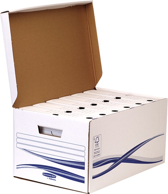 Bankers Box Flip Top Maxi opbergbox Basic - A4 - 5pk - FSC - Bankers Box