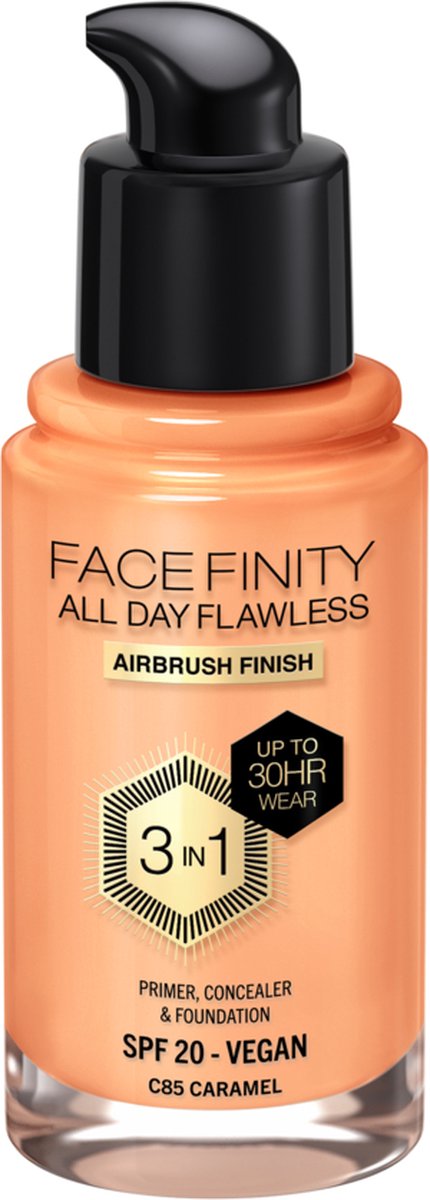 1+1 gratis: Max Factor Facefinity All Day Flawless Foundation C85 Caramel 34 ml