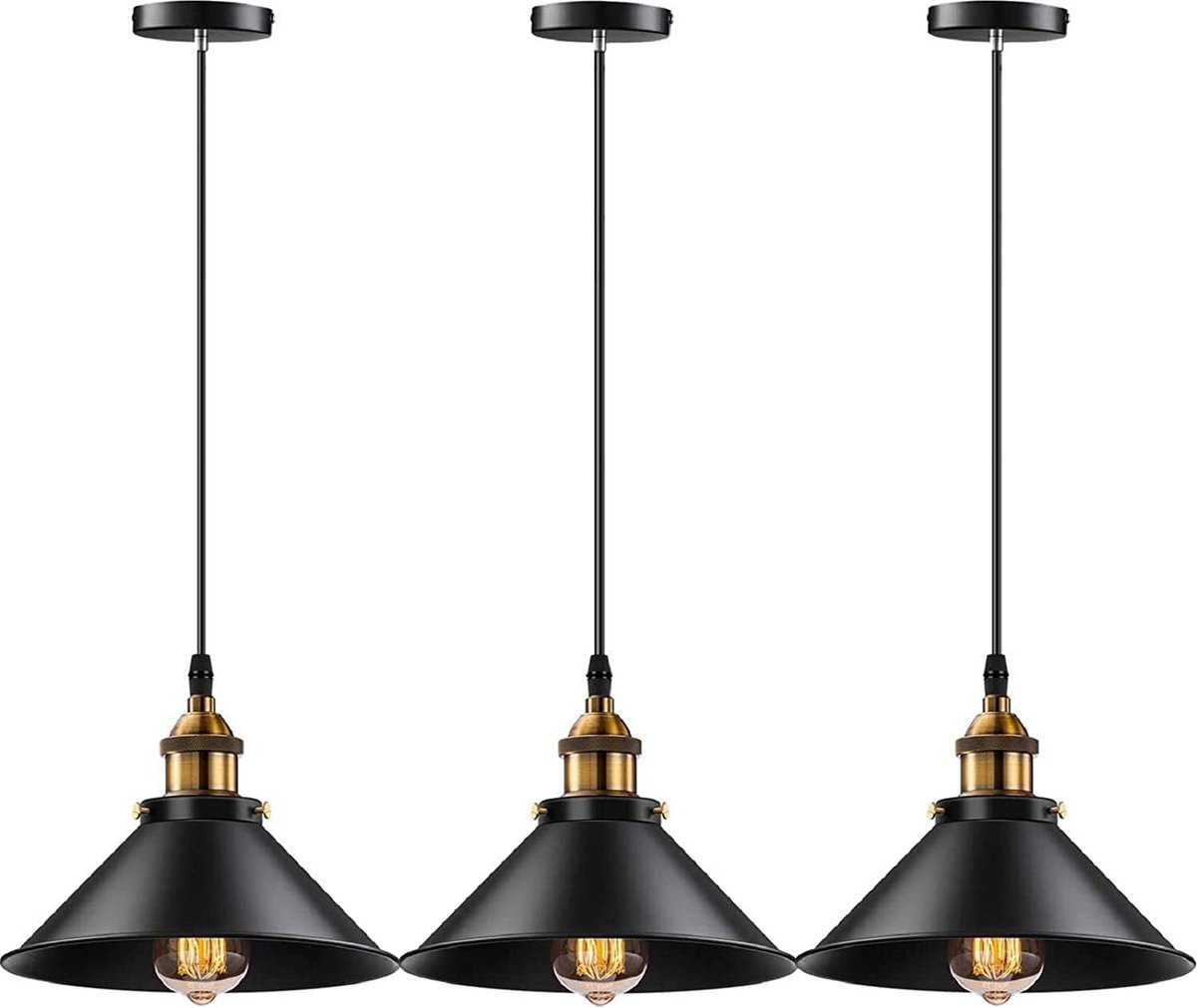 Retro Hanglampen Industriële Lamp Ijzer Lampenkap E27
