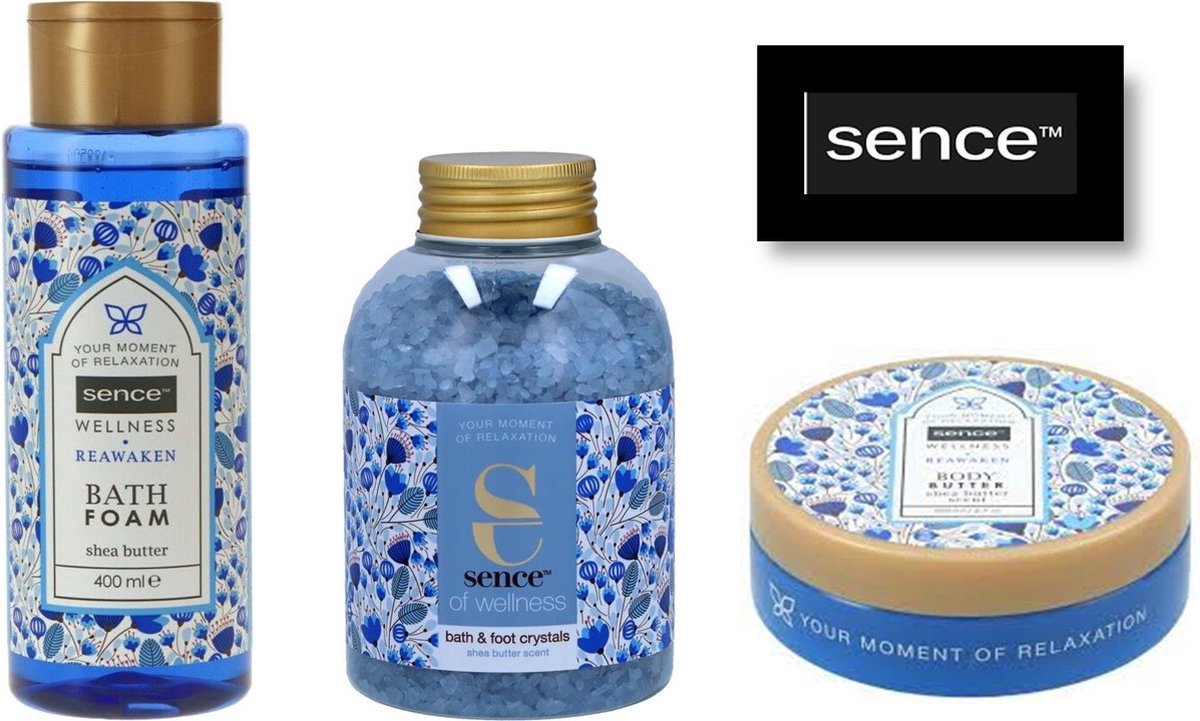 Goedkoopste Sence Reawaken Badpakket - Badschuim / Badzout / Bodycreme