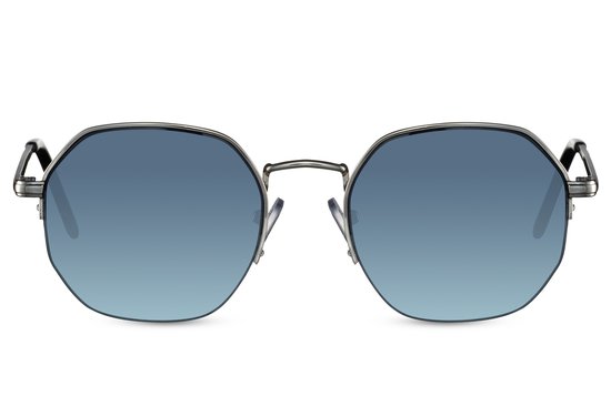 Studio Proud - Zonnebril - Festival zonnebril - Ronde zonnebril - Goedkope zonnebril - Blauw grijze zonnebril - Tijdloos montuur - Elegante zomerstijl - 100% UV-bescherming - Luxe eyewear - Betaalbare zonnebril.