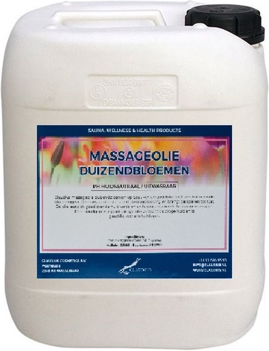 Goedkoopste Massageolie Duizendbloemen 10 Liter - 100 natuurlijk - biologisch en koud geperst
