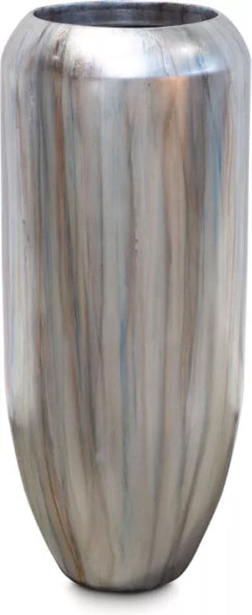 Luxe Plantenpot XXL | Mystiek Zilver Plantenbak Design | Geoxideerd | Grote bloembak voor binnen | Eric Kuster stijl bloempot | 42 x 100 cm