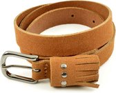 Kidzzbelts Meisjesriem JeansSmallekinderriem 1708 - Cognac - 65 cm