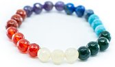 Bracelet en Perles de pierres précieuses 7 chakra à facettes