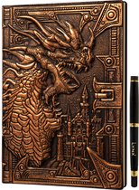 3D Faux-Leather Notebook - Bronze Dragon