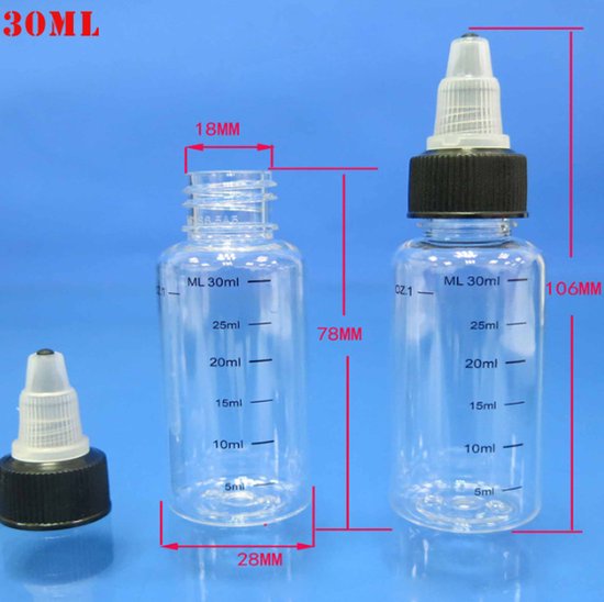 Bouteilles compte-gouttes liquides E-Juice en plastique pour animaux de  compagnie avec