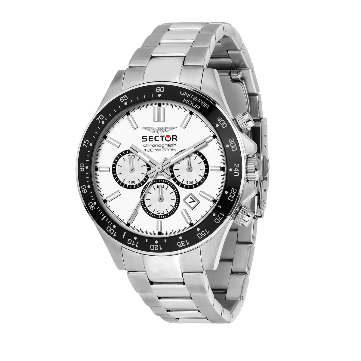 Sector - 230 - R3273661049 - Chronograaf - 43 MM - heren - horloge - staal