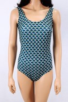 Badpak- Zwempak- Fashion zwempak- Dames badmode 409- Groen Blauw Roze- Maat 36