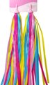 foto van Stuurslingers - Fiets Versiering Kinderen - Stuurversiering Slingers - Handvat Streamers voor Meisjes - Vrolijke Franjes - 2 Stuks - 24 CM - Stuurslingers voor Kinderfiets