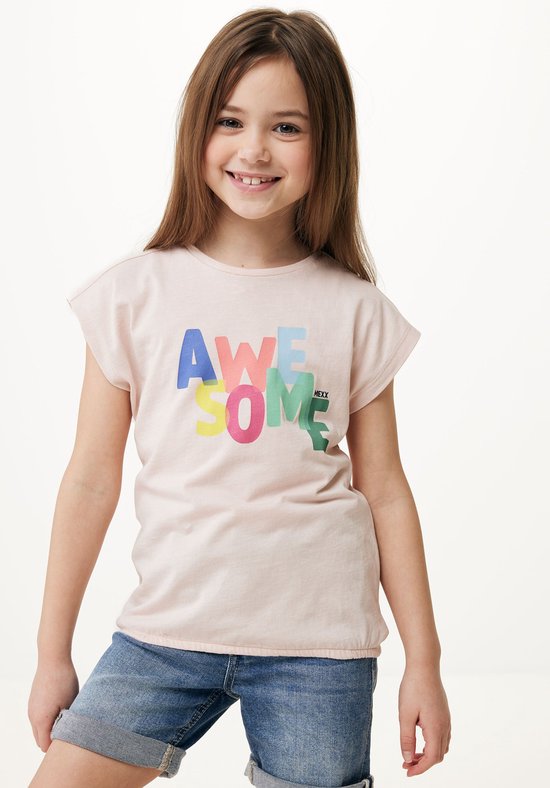 Short Sleeve T-shirt Meisjes - Licht Roze - Maat 122-128