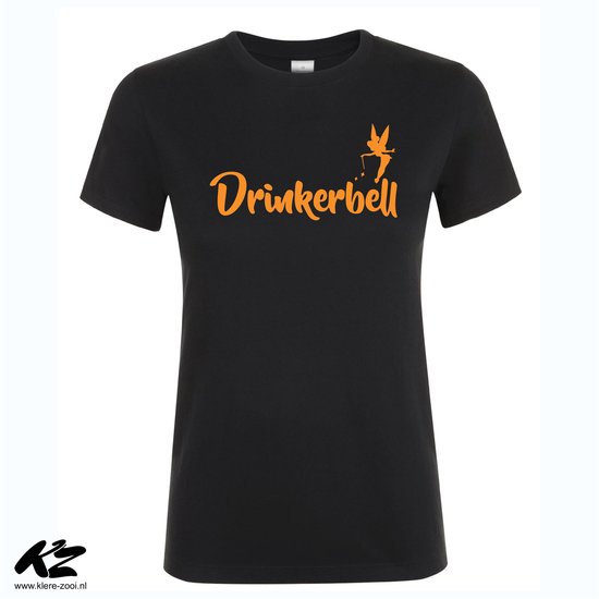Klere-Zooi - Drinkerbell [Oranje Editie] - Dames T-Shirt - 4XL