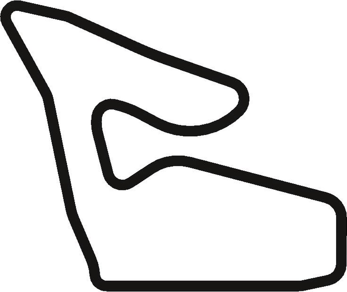 Kunst van metaal - f1 circuit spielberg - wanddecoratie industrieel - zwart gepoedercoat - staal
