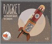 Egmont Toys Houten Raket om te verven 19x8x8 cm