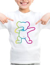 Dab T-Shirt - Kinder T-shirt - Wit - Maat 134 /140 - T-shirt leeftijd 9 tot 10 jaar - Grappige afbeelding - Cadeau - Shirt cadeau - afbeelding - verjaardag -