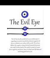 Akyol - Evileye – 2 armbanden - evil – eye – blauwe evileye – armband– unisex – geluk – bescherming – diepe blauw -boze oog ketting -turkse oog -nazar boncuk -cadeau voor vriendin - blauwe oog armband – vrienden armband
