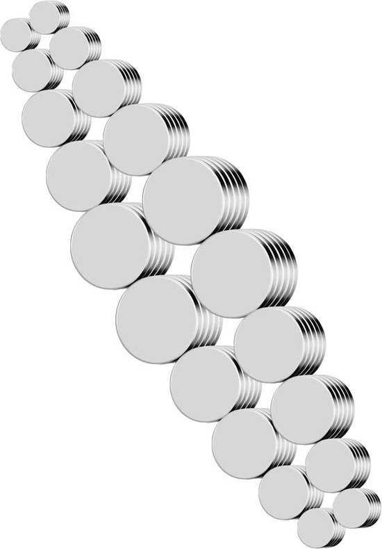 Lot De 20 Aimants Néodyme Cylindriques - Diamètre 3/16 Pouce, épaisseur 3/8 Pouce, Grade N45, Magnétisés Diamétralement