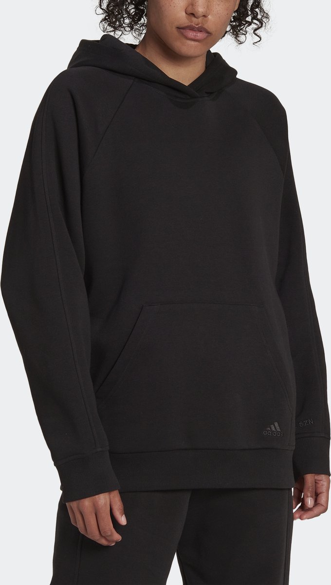 adidas Sportswear ALL SZN Fleece Boyfriend Hoodie Dames Zwart
