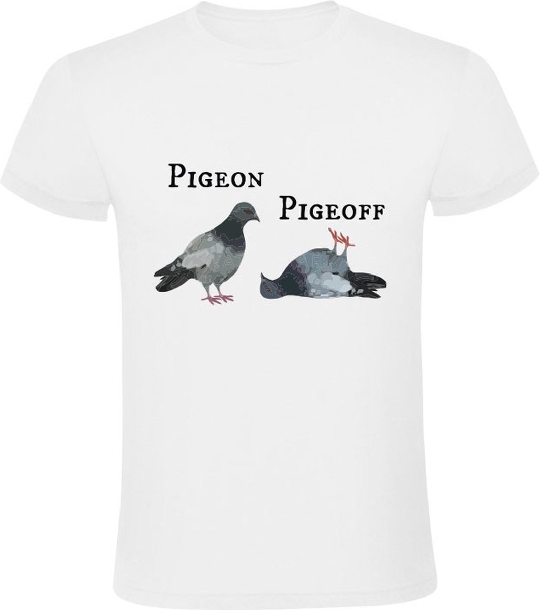Pigeon Pigeoff Heren T shirt duif vogel leven dieren humor grappig bol