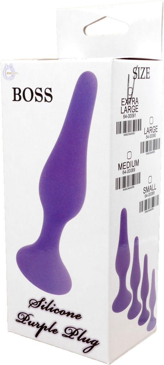Goedkoopste Bossoftoys Paarse Silicone Plug - Size Small