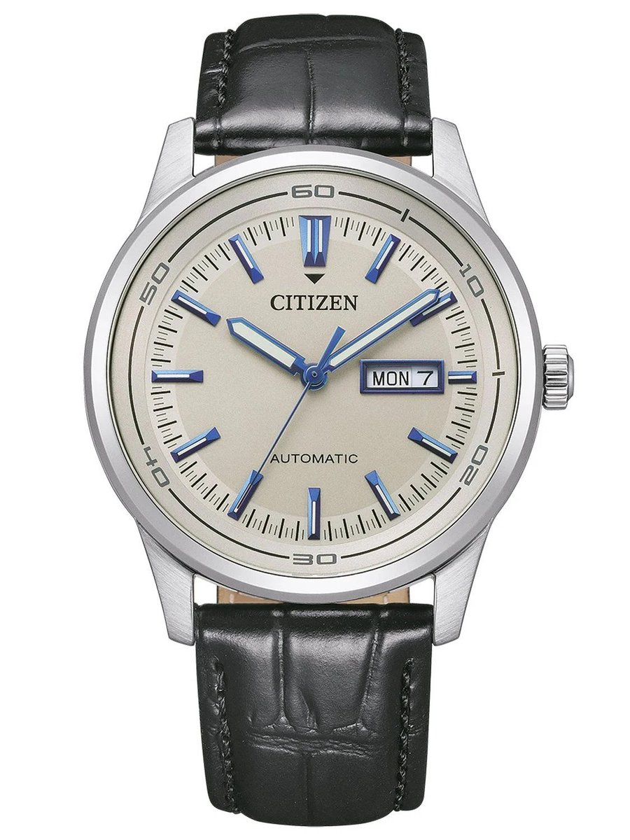 Citizen NH8400-10AE Horloge - Leer - Zwart - Ø 42 mm