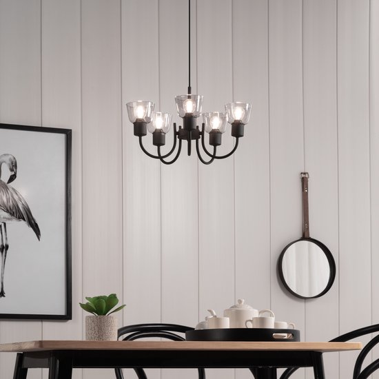 Ridgeyard Kronleuchter Barock - 5-armig Schwarz Vintage