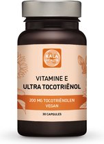 Vitamine E - 30 Ultra Tocotriënol 200mg Capsules - Unieke formule met alle 4 de vormen van Tocotriënol - Kala Health