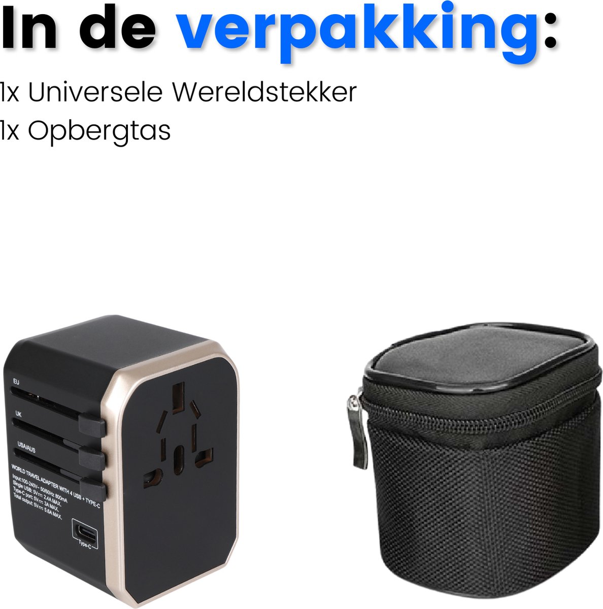 Wereldwijde reisadapter, wereldwijd, universele reisstekker wereldwijd