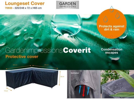 Garden Impressions - Coverit - loungeset - L -hoes 248/320X72XH65