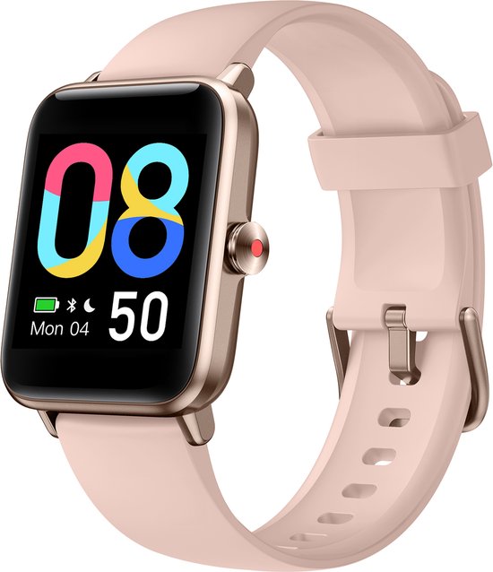MAOO BOOST Smartwatch - Incl. screenprotector – Waterproof – Smartwatch dames Rose Goud - Stappenteller – Horloge – Roze