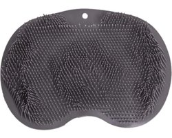 Voetscrubber - Douche Borstel - Voetmassage - Douchemat Antislip Zuignappen - Massage Mat - Voet Verzorging - Rug Wasser - Voetwasser - Grijs