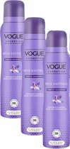 Vogue Reve Exotique - Parfum Deodorant - 3 x 150 ml