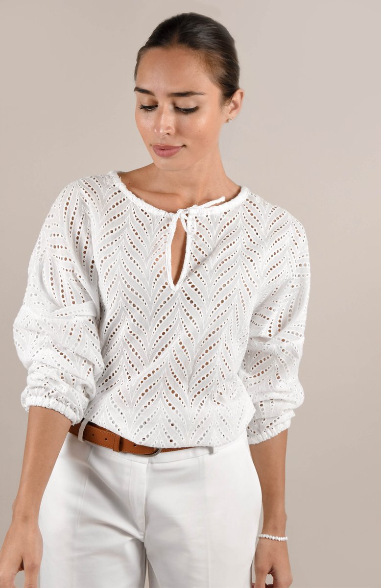 Wearable Stories Blouse Lily Wit - Maat 44