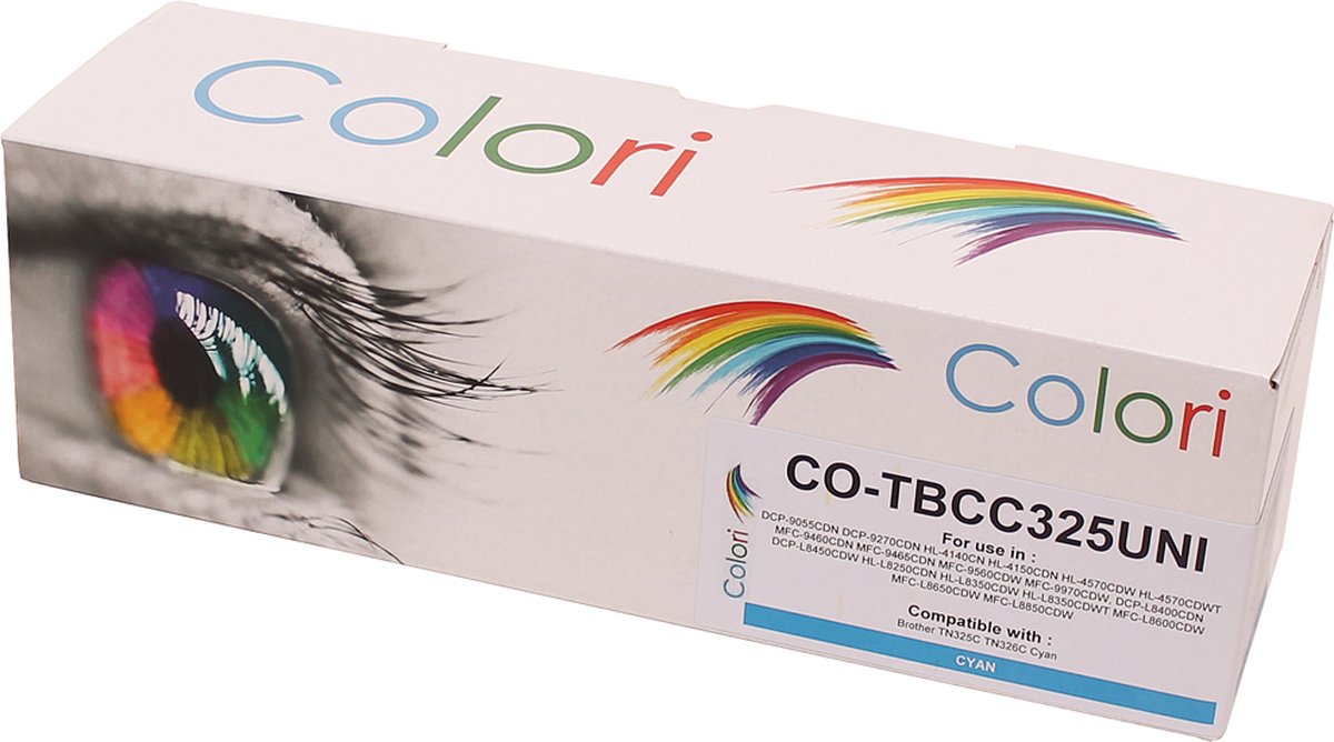 Colori huismerk toner geschikt voor Brother TN-325C TN-325 cyan voor DCP-9055CDN DCP-9270CDN HL-4140CN HL-4150CDN HL-4570CDW HL-4570CDWT MFC-9460CDN MFC-9465CDN MFC-9560CDW MFC-9970CDW