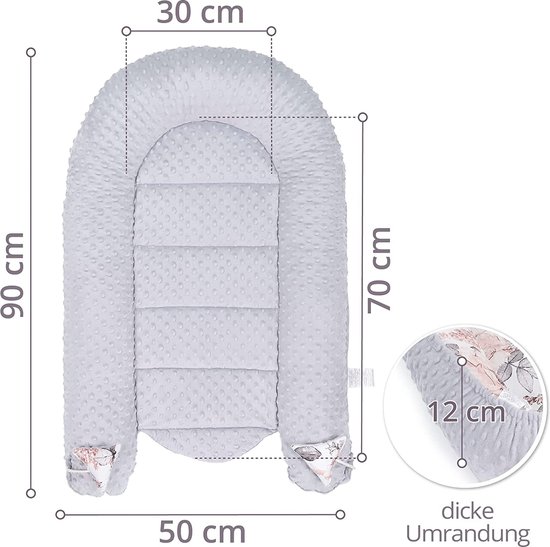 Nid chaud bébé 90x50 cm - Nid câlin Nid de nouveau-né hiver/automne Cocon  nid de bébé