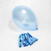 Ballonnen Blauw Licht Metallic - 10 stuks - Light Blue Balonnen - Verjaardag versiering - Decoratie vrijgezellenfeest - Balloons Versiering blauw ballonnen - 10 stuks