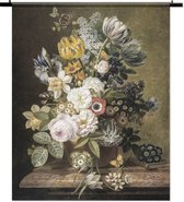 Wandtapijt - wandkleed - Stil Leven Bloemen in Vaas No2 - 90 x 120 cm
