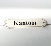 Emaille deurbordje naamplaatje Kantoor - 11 x 2,7 cm Klassiek NP-KS-R2