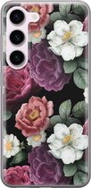 Leuke Telefoonhoesjes - Hoesje geschikt voor Samsung Galaxy S23 - Flowers - Soft case - TPU - Bloemen - Multi