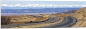 Acrylglas - Snelweg in Berggebied - 120x40 cm Foto op Acrylglas (Wanddecoratie op Acrylaat)
