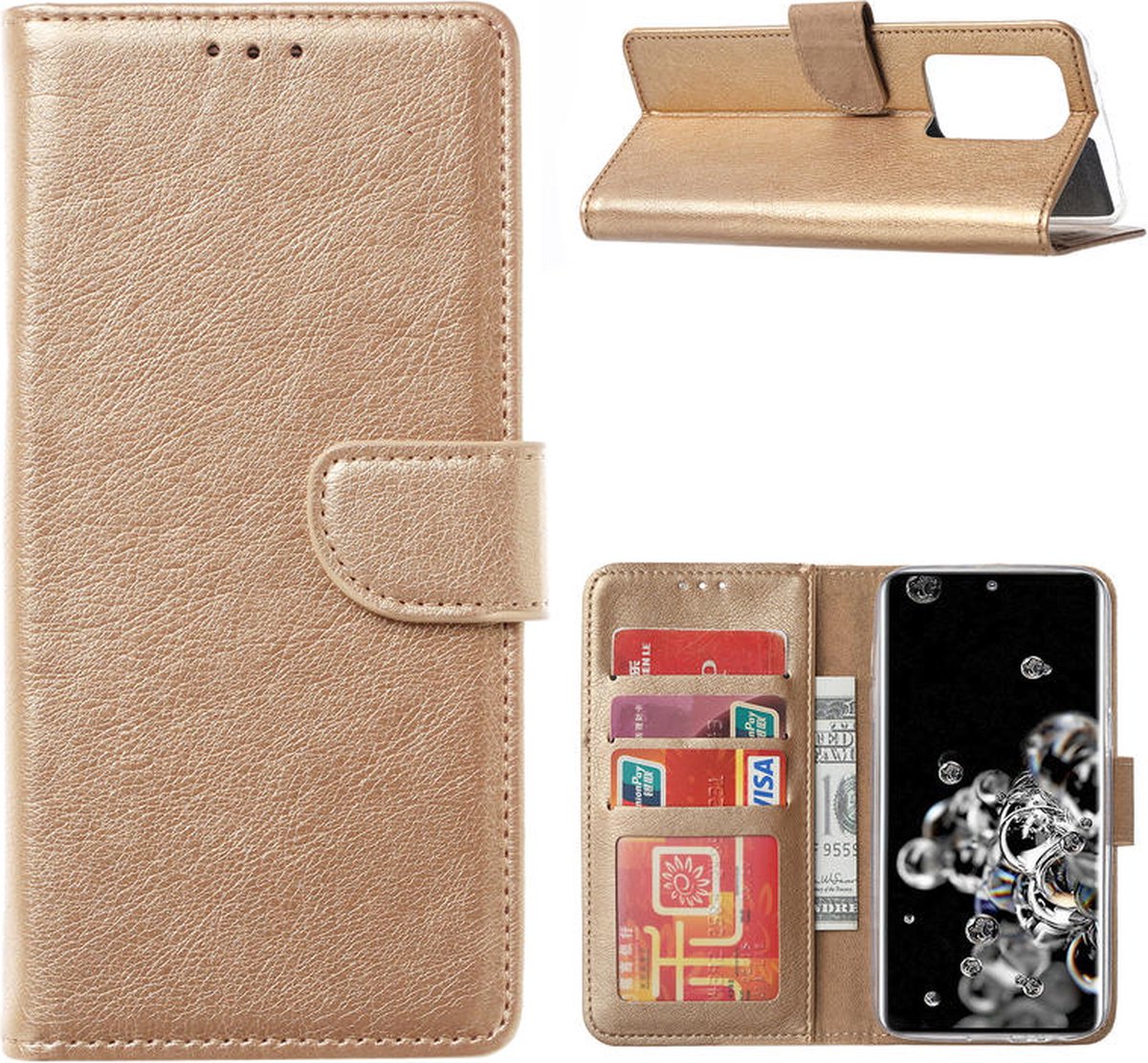 Cityhoesje – geschikt voor Samsung S20 Plus – Bookcase incl. Pasjeshouder