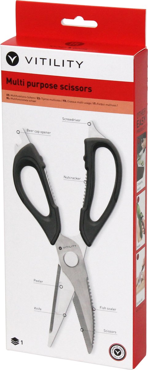 VITILITY Multifunctionele schaar - Hobbyschaar - Tweedelige schaar